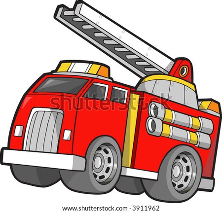 stock vector Fire Truck Vector Illustration