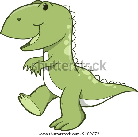 Cute Green Dinosaur