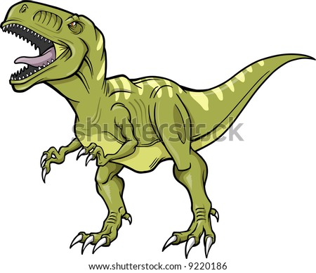 stock vector Vector Illustration of a TRex Dinosaur