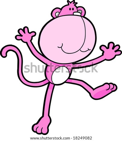 stock vector : Pink Monkey