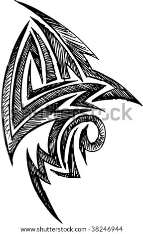 stock vector Sketch Doodle Tribal Tattoo Vector Illustration