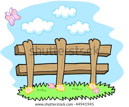Cartoon Farm Fence