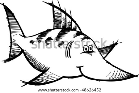 Swordfish Doodle Sketch Vector Illustration - 48626452 : Shutterstock