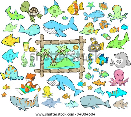 cartoon ocean animals