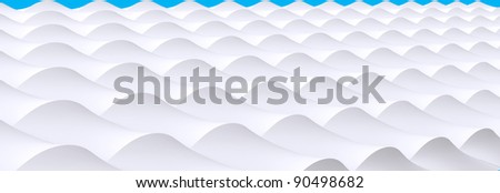 White canvas roof pattern with clipping path