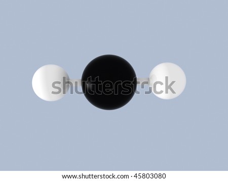 3D rendered co2 molecule 3D rendered co2 molecule