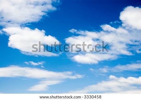 Cumulus clouds on clean sky. Good picture for background