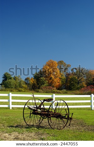 Vertical composition of a lonely abandoned cart