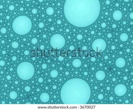 Fractal rendition of a blue bubble back ground
