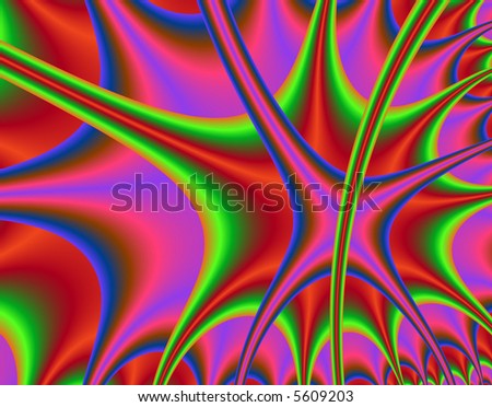 Fractal rendition of colorful explosion back ground