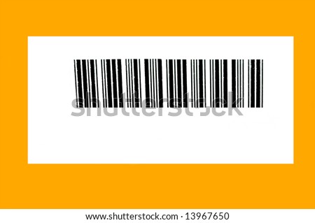 Bar code on a postal envelope with space for your text