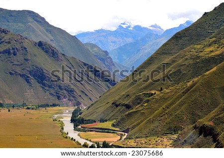 andes mountain range. The andean mountain range