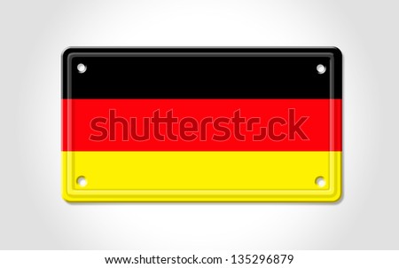 Background car registration with colors of Germany.
