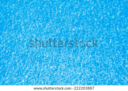 Clean blue water in pool