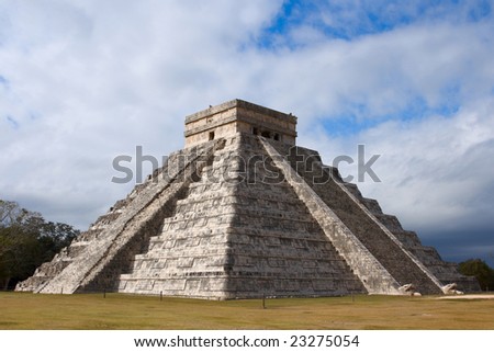 Anicent Mayan Pyramid In Chichen-Itza, Mexico Stock Photo 23275054 ... Anicent Mayan Pyramid In Chichen-Itza, Mexico Stock Photo 23275054 ...