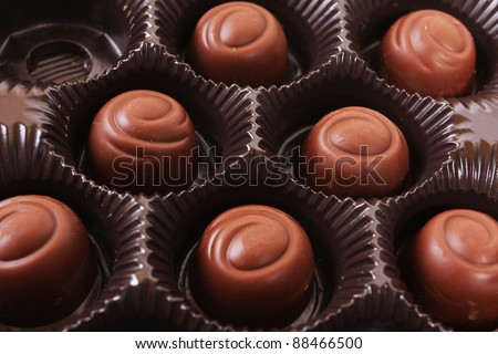 Close up of a chocolate box