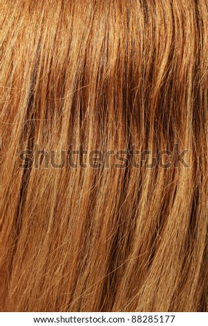 Detailed closeup of human brown hair