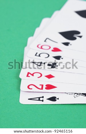 Playing cards detail