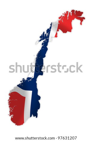 Norway Map Flag