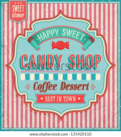 Candy shop Vector illustration Candy shop Vector illustration