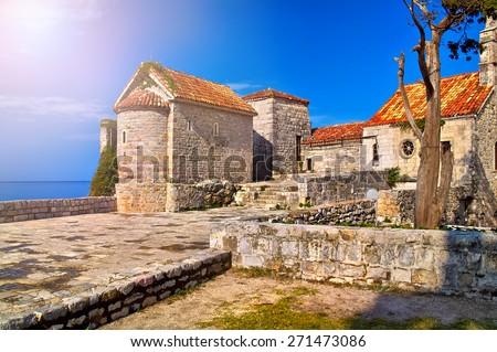Castle by the sea in Montenegro in Budva