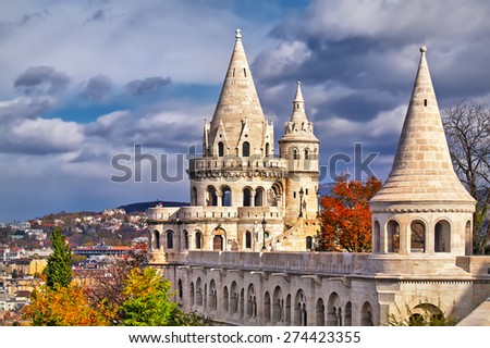 Fishermen\'s Bastion in Budapest in the sunset