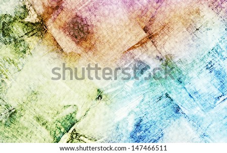 abstract grunge blue, red and green color background