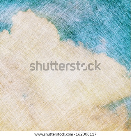 Sky and clouds, grunge scratched background