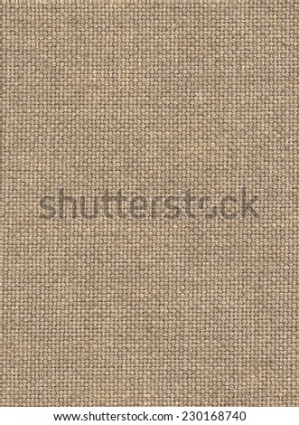 Clean brown burlap texture. Woven vertical fabric