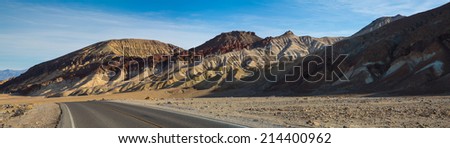 Artist\'s Palette scenic drive in Death Valley National Park, California.
