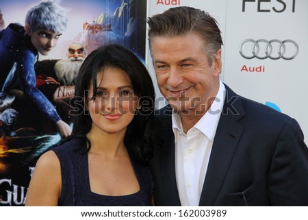 HOLLYWOOD, CA -Ã?Ã? NOVEMBER 4, 2012: Actor Alec Baldwin and wife attend the premiere of \'Rise of the Guardians\' on November 4, 2012 in Hollywood, CA.