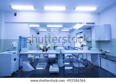 Modern laboratory .Interior of modern research laboratory