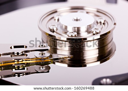 Hard drive surface and reading writing head