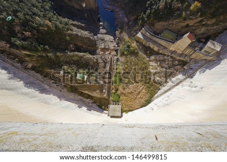 in the middle of the Baells dam to the region of BerguedaÃ?Â , in Catalonia (Spain)