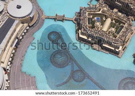 The Top View On Dubai From The Highest Tower In The World, Burj Khalifa (828 Metres). (United Arab Emirates).