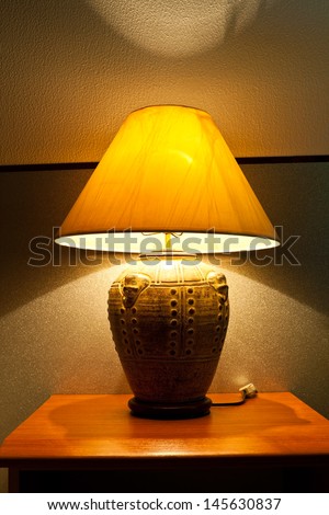 Table Lamp In The Bed Room
