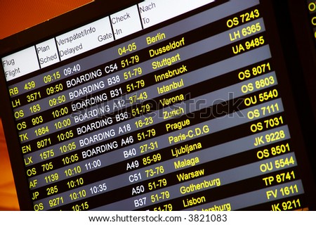 arrival-departure board