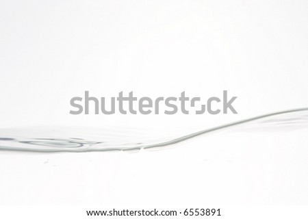 a small water wave with white background