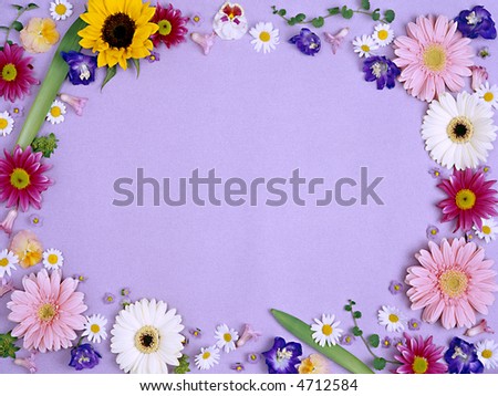 floral frame flower greeting stationery ground
