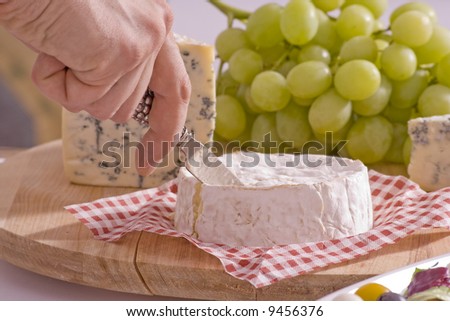 loaf of french cheese Camembert