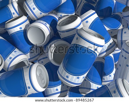 A pile of soda pop cans