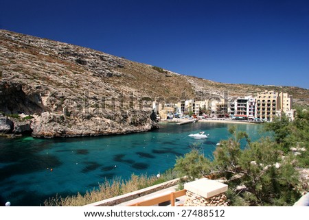 A small harbour and village on Gozo, one of the Maltese islands in the mediterranean