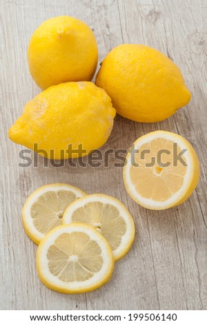 Lemon on table
