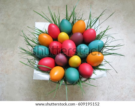 Colourful Easter Eggs - Eastern European Traditional ornaments
