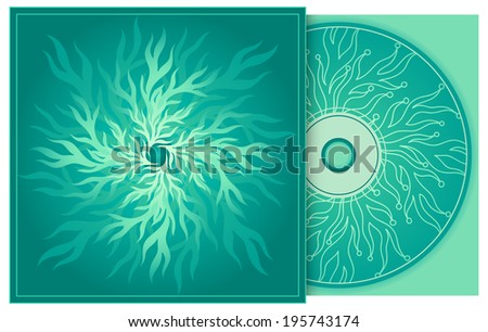 CD and CD cover with abstract decoration.