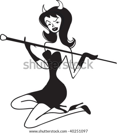 lack and white pin up cartoon