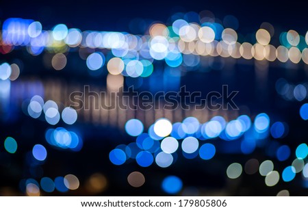 Colorful blurred city lights background.