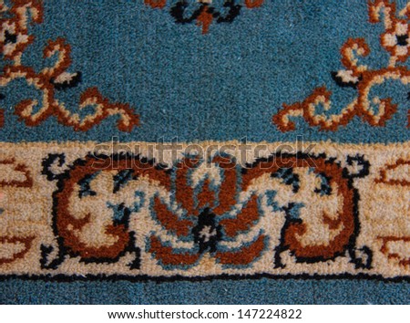 Old wool carpet design