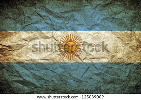 Grunge flag of Argentina