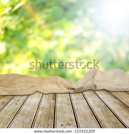 Old Wooden Table For Your Photo Montage